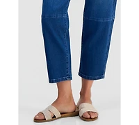 Style & Co Petite High-Rise Pull-On Barrel-Leg Jeans, Macy's Exclusive