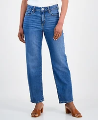 Style & Co Petite Mid-Rise Relax Straight-Leg Jeans, Macy's Exclusive