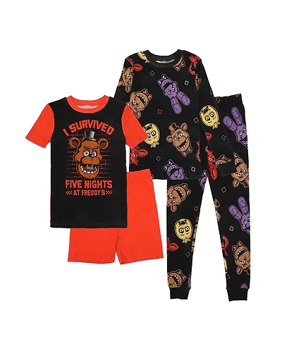 Five Nights At Freddy'S Big Boys I Survived Freddy Face 4-Pack Pajama Set-14