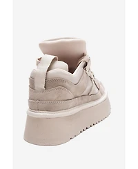 Forever & Always Shoes Women's Riven Leather Platform Sneaker