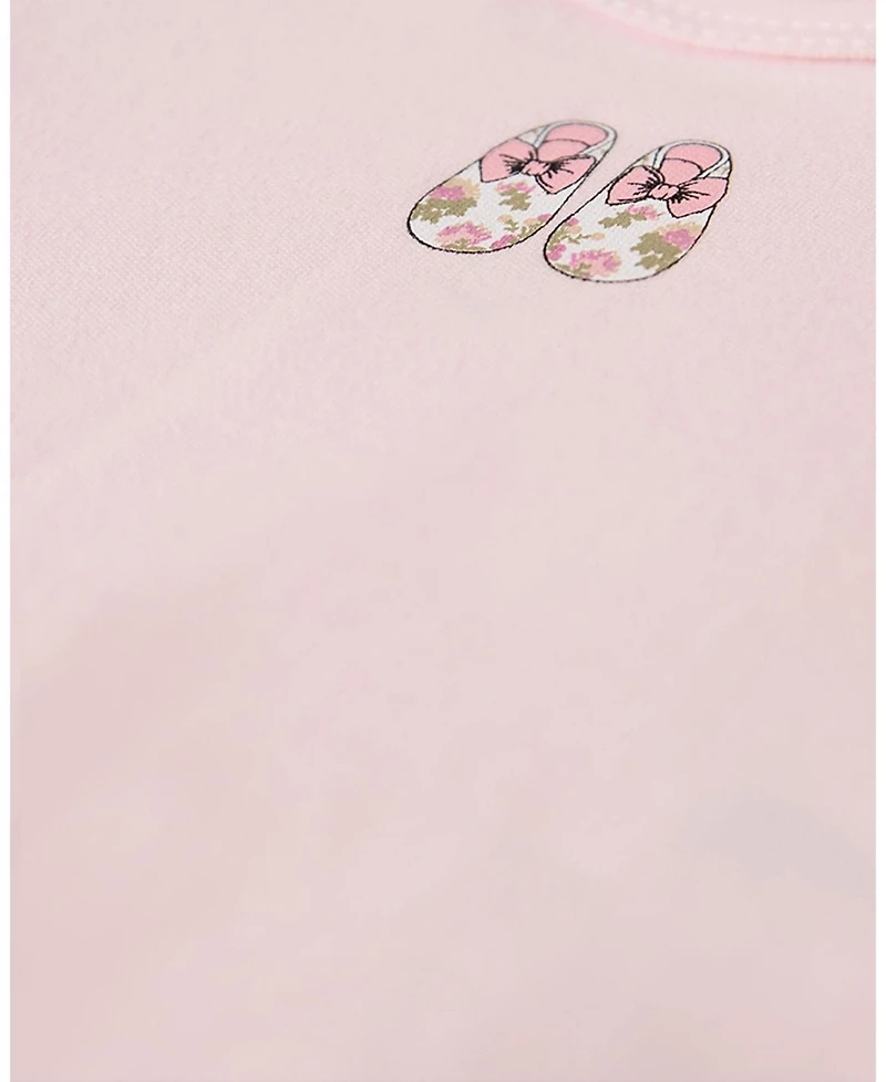 MeMoi Baby Girls "Little Floral-Print Booties" 100% Cotton Footie