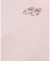 MeMoi Baby Girls "Little Floral-Print Booties" 100% Cotton Footie
