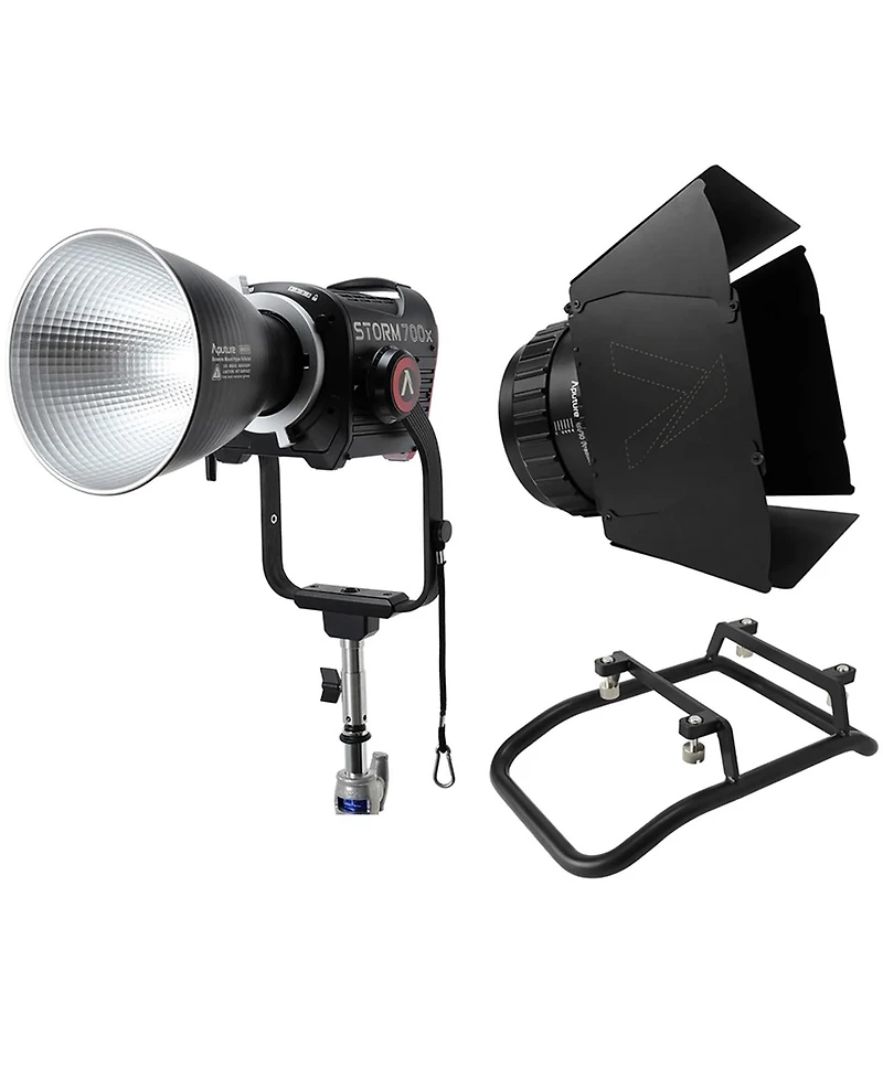 Aputure Storm Point Source Blair Led Light, Bundle with CF10 Fresnel and Barn Doors Kit, Skid