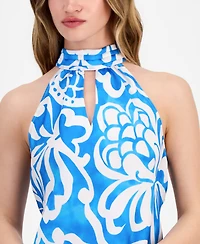 Tahari Asl Petite Sleeveless Tie-Neck Top
