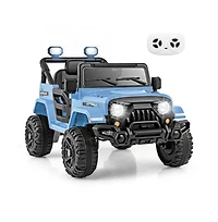 Hongge 12V Kids Ride on Truck Car with Remote Control Threaded Wheels and 3 Speeds