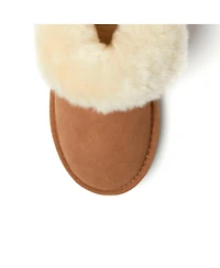 Fireside By Dearfoams Women's Perth Genuine Shearling Foldover Boot