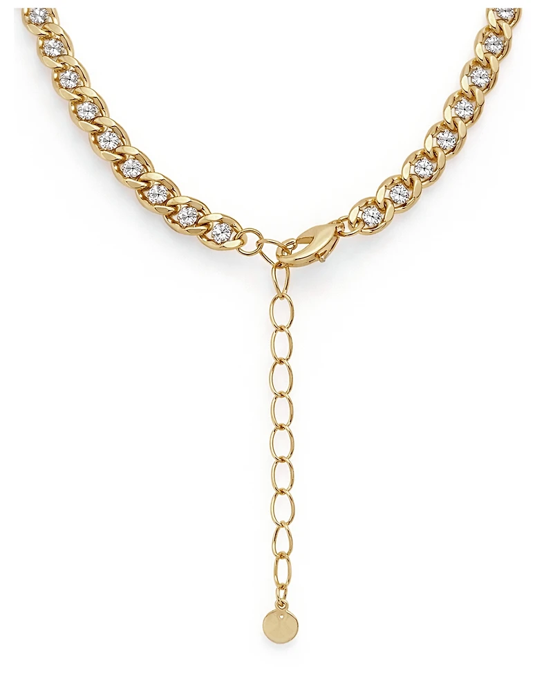 And Now This Clear Cubic Zirconia Cuban Chain Necklace