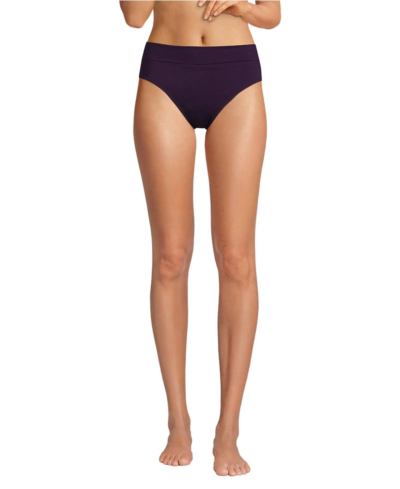 Lands' End Women's Pinchless High Waisted Bikini Bottoms