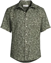 Lands' End Men's Traditional Fit Short Sleeve Linen Shirt