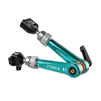 Bright Tangerine Titan Arm 2 with Arri 3/8"-16 Anti-Twist and Nato Adapter, Seaglass