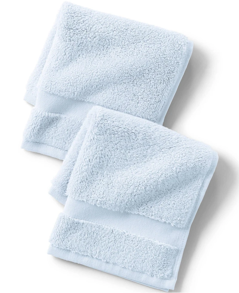 Lands' End Essential Cotton 2-Piece Washcloth Set