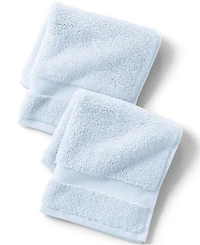 Lands' End Essential Cotton 2-Piece Washcloth Set