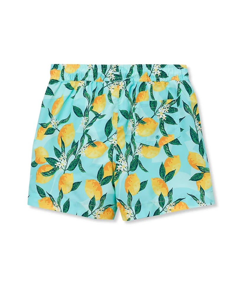 Lands' End Big Boys Husky Chlorine Resistant 5" Swim Trunks with Mesh Liner