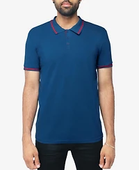 X-Ray Men's Basic Short Sleeve Rib Polo Shirt
