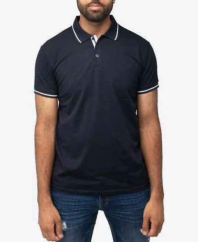 X Ray Men's Basic Short Sleeve Tipped Polo