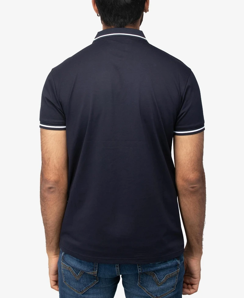 X Ray Men's Basic Short Sleeve Tipped Polo