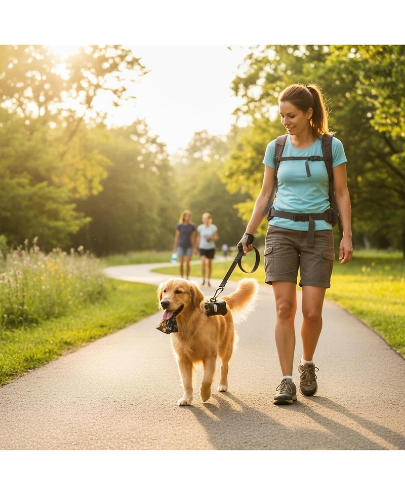 Aronkl Dog Poop Bag Dispenser with Carabiner Lavender Scented Leak-Proof Bags