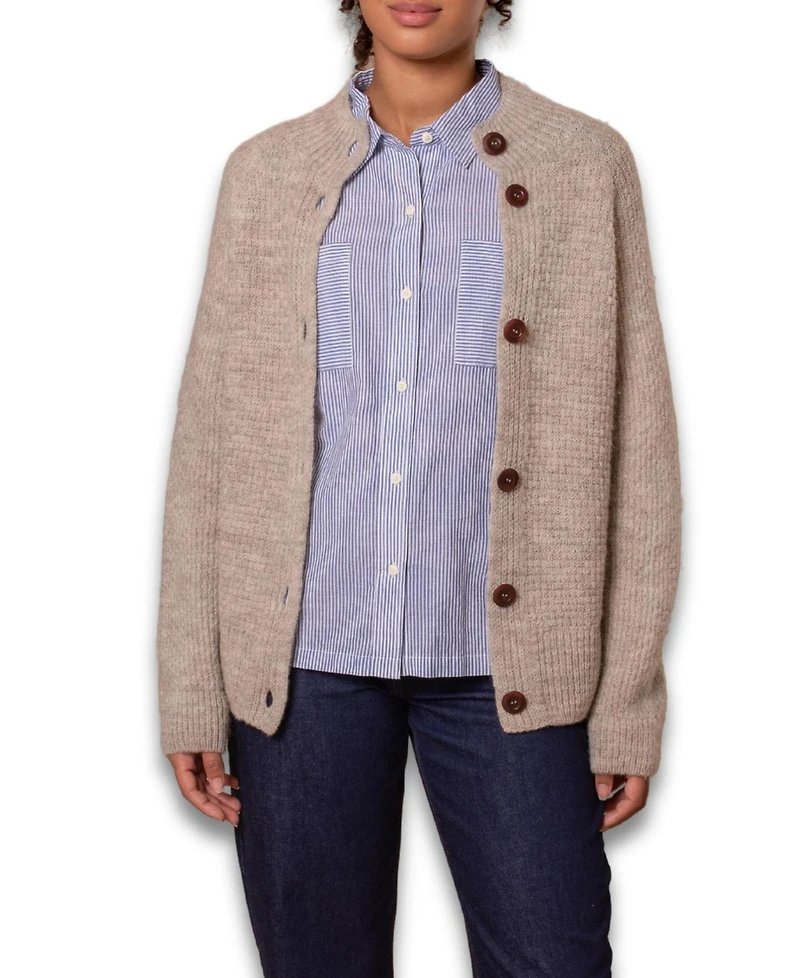 Celtic & Co. Women's British Wool Moss Stitch Cardigan