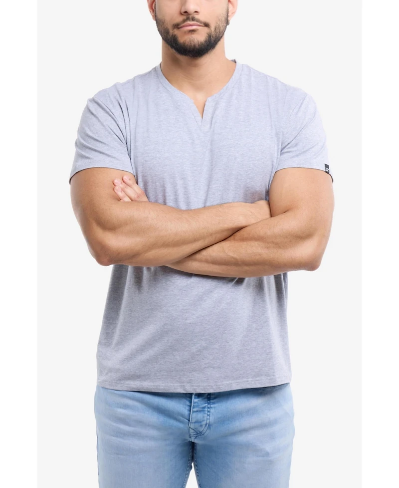 X-Ray Men's Basic Notch Neck Short Sleeve T-shirt
