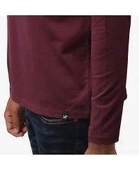 X-Ray Men's Soft Stretch Henley Neck Long Sleeve T-shirt