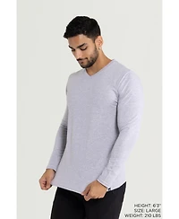 X-Ray Men's Soft Stretch V-Neck Long Sleeve T-shirt