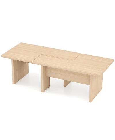 Slickblue L-Shaped Modular Coffee Table Set of 2, Center Tables for Small Space