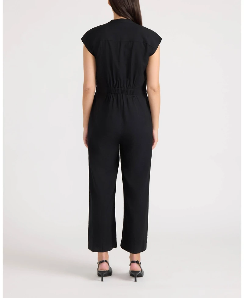 Ellen Tracy Women's Crinkle Jumpsuit