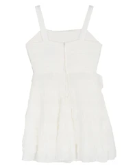Rare Editions Girls' 7-16 Micro Pleated Chiffon Tiered Short Dress