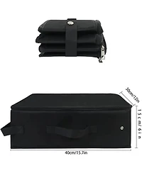 Zeus and Ruta Portable Cat Travel Litter Box Zipped Lid Foldable Waterproof Leak Proof Odor Control Easy Carry Hotel Car