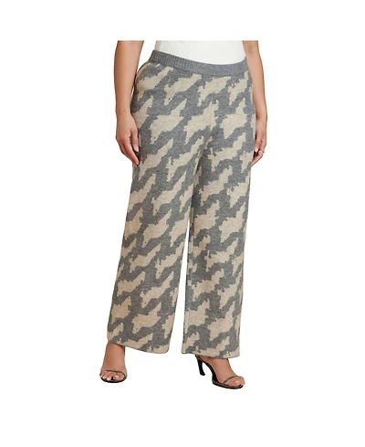 Eloquii Women's Plus Size Intarsia Sweater Pant