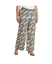 Eloquii Women's Plus Size Intarsia Sweater Pant