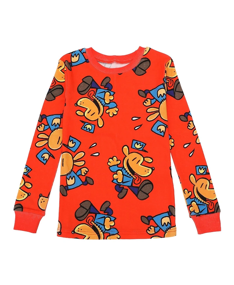 Dog Man Big Boys Character Art 4-Pack Pajama Set -14