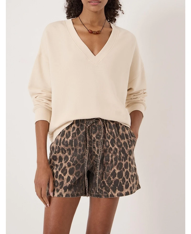 Hush Women's Cleo V-Neck Cotton Sweatshirt