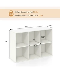 Gouun 6-Cube Freestanding Bookcase with Anti-Tipping Kits