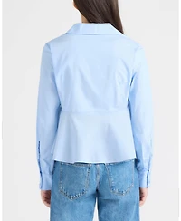Ellen Tracy Women's Shirt with Ruffle Detail