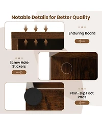 Gouun 2-Cube Floor Standing Open Bookshelf with Adjustable Shelf