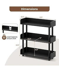 Gouun 3-Tier Industrial Bookshelf with Anti-Tipping Kit