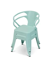 Sugift Set of Two Stackable Steel Armchairs for Kids