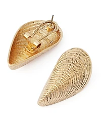 Steve Madden Gold Vintage Luxe Shell Post Earrings