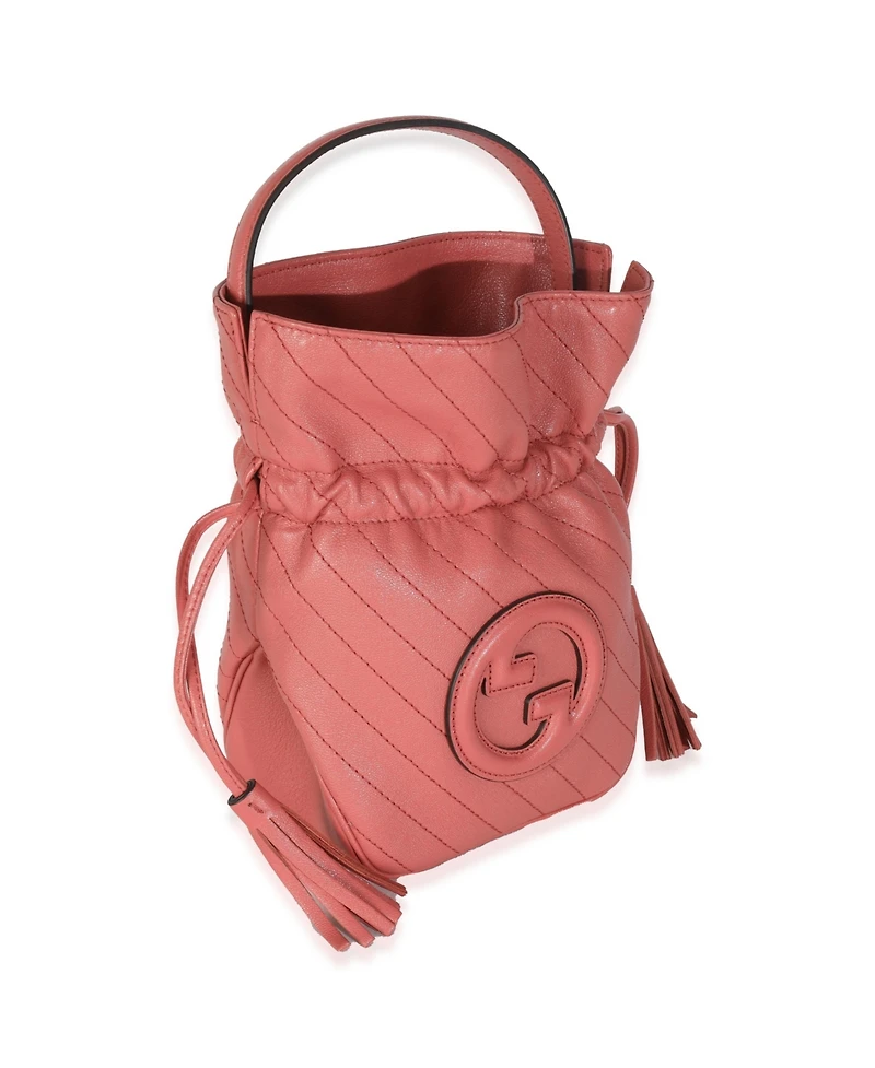 Pre-Owned Gucci Pink Calfskin Blondie Bucket Bag