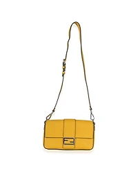 Pre-Owned Fendi Yellow Cuoio Romano Selleria Belt Baguette Bag