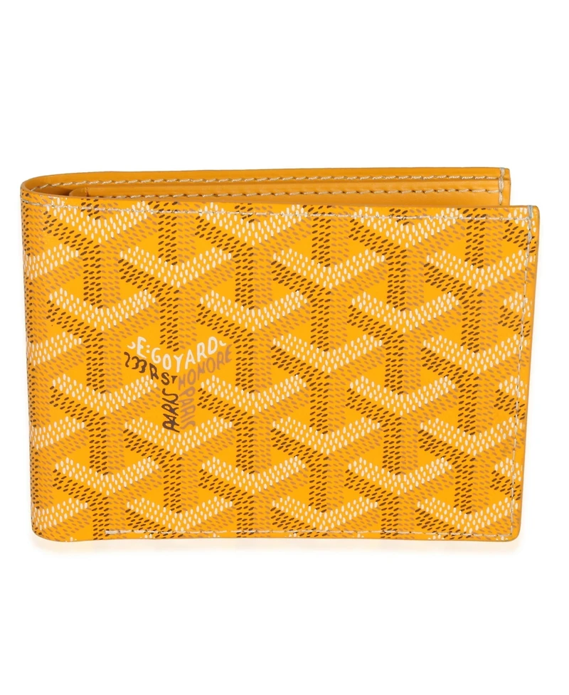 Pre-Owned Goyard Yellow Goyardine Canvas Victoire Wallet