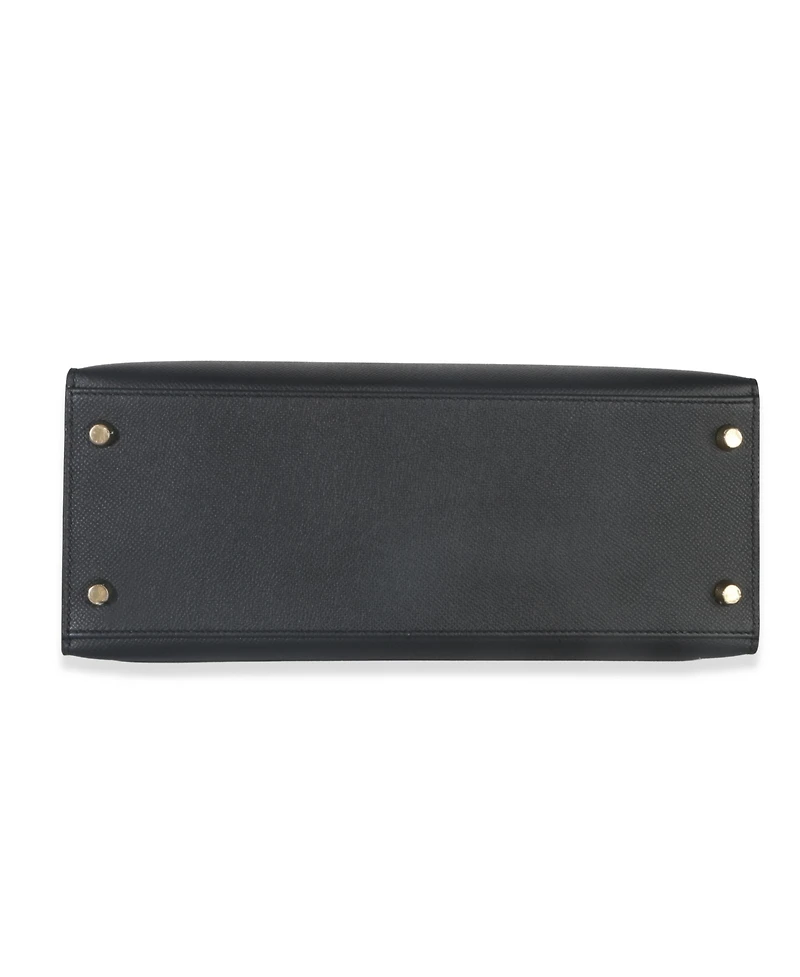 Pre-Owned HERMES Black Epsom Kelly Sellier 28 Ghw