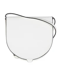 Pre-Owned Loewe White Calfskin Heel Metal Flower Crossbody