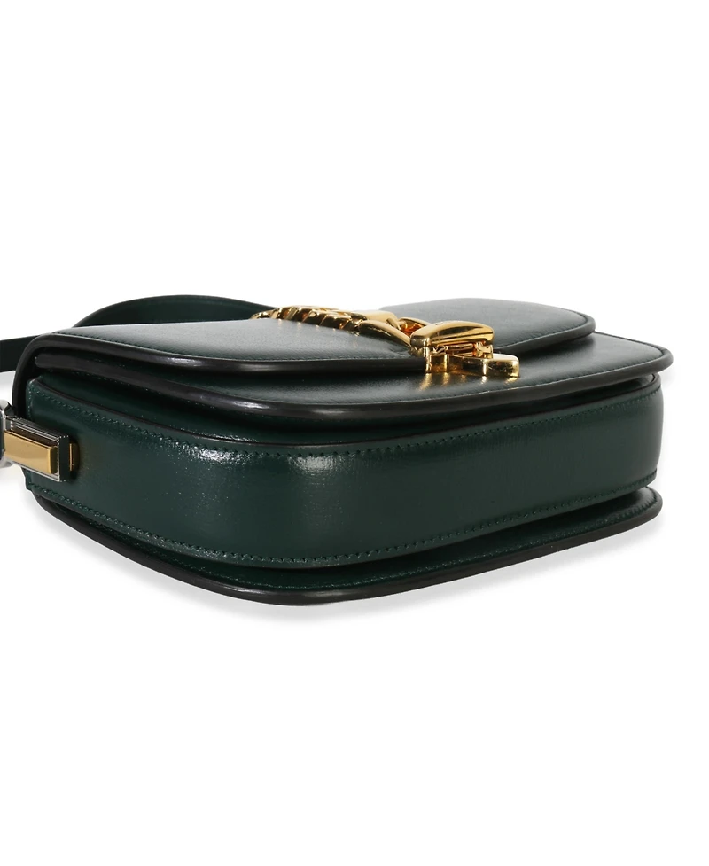 Pre-Owned Gucci Dark Green Calfskin Mini Sylvie 1969 Bag