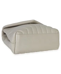 Pre-Owned Saint Laurent Beige Quitlted Calfskin Small Loulou Bag