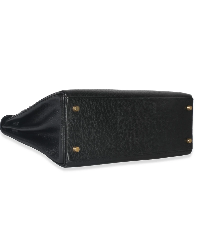 Pre-Owned HERMES Vintage Black Ardennes Kelly 32 Ghw
