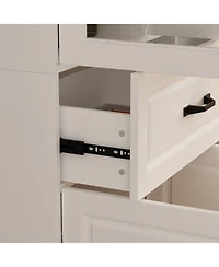 Homsee 8-Shelf Modern Bookcase with Drawers