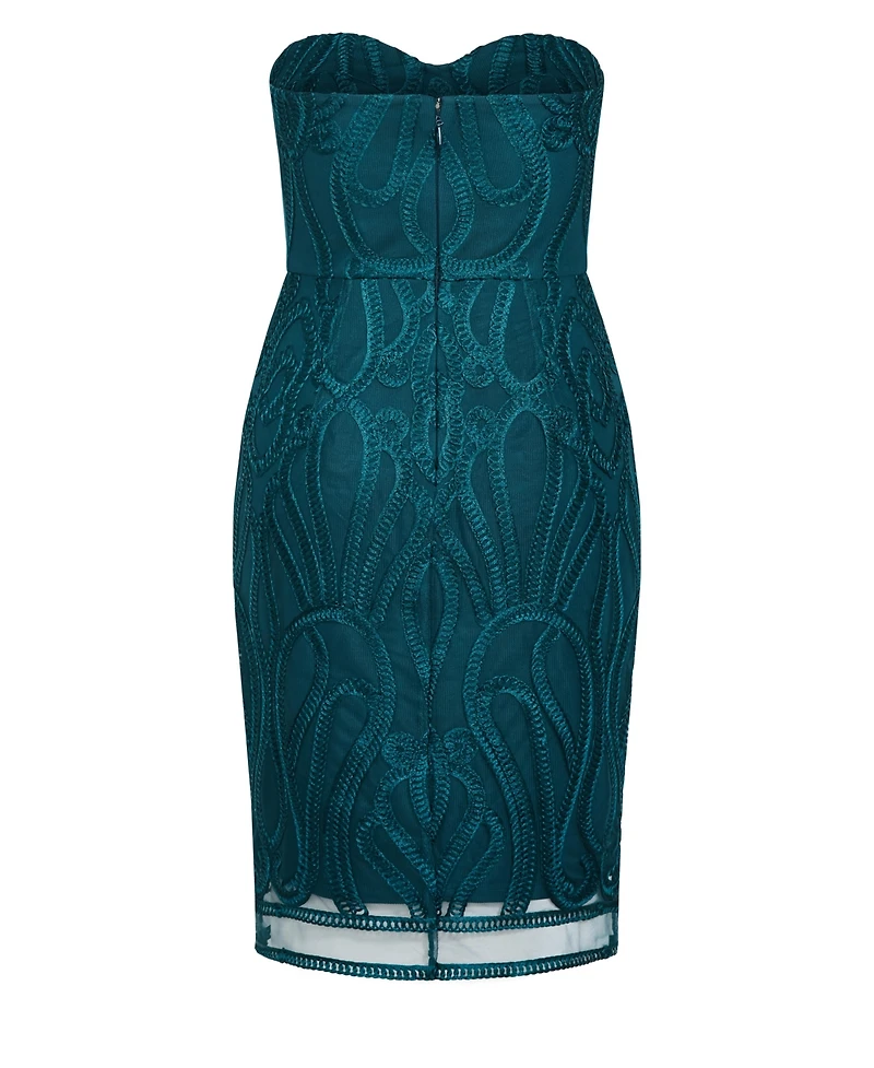 City Chic Women's Antonia Strapless Midi Dress