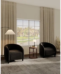 gaomon Velvet Accent Chair Club Cozy Armrest Upholstered Barrel with Solid Legs for Living Room Bedroom Study Waiting